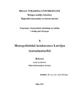 Referāts 'Monopolistiskā konkurence Latvijas tautsaimniecībā', 1.