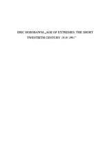 Konspekts 'Erika Hobsbauma skatījums uz aukstā kara notikumiem', 1.