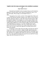 Eseja '"Health Is the First Muse, and Sleep Is the Condition to Produce It." Ralph Wald', 1.