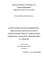 Konspekts 'Ievads starptautiskajā mārketingā', 1.