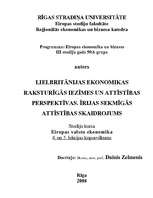Konspekts 'Lielbritānijas ekonomikas raksturīgās iezīmes un attīstības perspektīvas. Īrijas', 1.