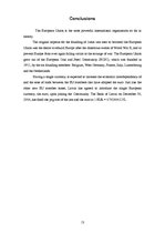 Referāts 'The History and the Role of EU', 13.