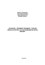 Referāts 'Kurzemes - Zemgales hercogiste - Latvijas vēstures fenomens vai likumsakarīga šī', 1.