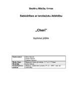 Biznesa plāns 'SIA "Cheri"', 1.