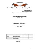 Paraugs 'Туристический продукт', 1.