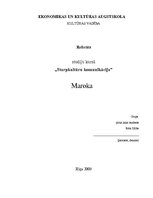 Referāts 'Maroka', 1.