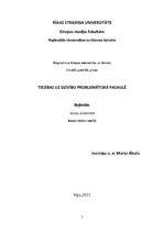 Referāts 'Tiesības uz dzīvību problemātiskā pasaulē', 1.
