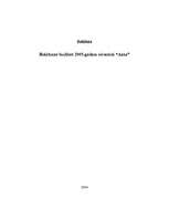 Konspekts 'Reklāmas budžets un tā izlietojums viesnīcai Smiltenē', 1.