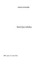 Referāts 'Intervijas tehnika', 1.