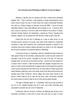 Eseja 'To what Extent Was Blitzkrieg an Effective Military Strategy?', 1.