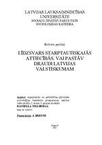 Referāts 'Līdzsvars starptautiskajās attiecībās. Vai pastāv draudi Latvijas valstiskumam', 1.