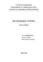 Referāts 'PHP tehnoloģiju attīstība', 1.