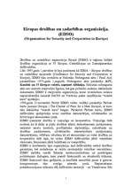 Referāts 'Eiropas drošības un sadarbības organizācija (EDSO)', 1.