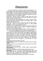 Konspekts 'Klasicisms', 1.
