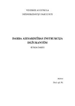 Paraugs 'Darba instrukcija dežurantēm', 1.