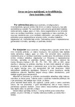 Konspekts 'Javas un javu maisījumi', 1.