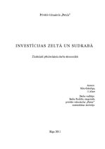 Referāts 'Investīcijas zeltā un sudrabā', 1.