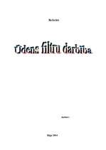 Konspekts 'Ūdens filtru darbība', 1.