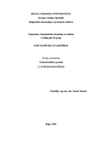 Konspekts 'Pašu kapitāls un saistības', 1.