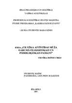 Eseja 'Cilvēka attīstības filosofiskais un psiholoģiskais pamats', 1.