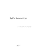 Referāts 'Izglītības alternatīvās teorijas', 1.