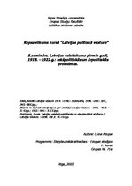 Konspekts 'Latvija no 1918. līdz 1922.gadam', 1.