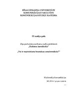 Konspekts 'Vai ir nepieciešama bezmaksas amatiermāksla?', 1.