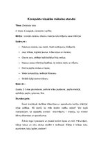 Konspekts 'Konspekts vizuālās mākslas stundai', 1.