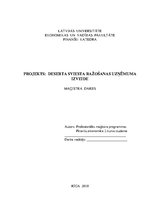 Diplomdarbs 'Projekts: Deserta sviesta ražošanas uzņēmuma izveide', 1.
