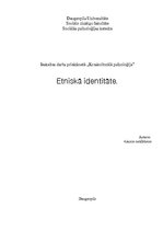 Referāts 'Этническая идентичность', 1.