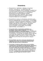 Konspekts 'Romantisms', 1.