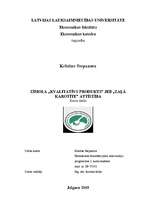 Referāts 'Zīmola "Kvalitatīvs produkts" jeb "Zaļā karotīte" attīstība', 1.