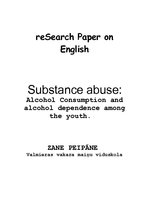 Referāts 'Alcohol Consumption and Alcohol Dependence among the Youth', 1.