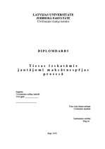 Diplomdarbs 'Tiesas izskatāmie jautājumi maksātnespējas procesā', 1.