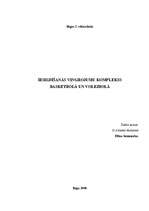 Konspekts 'Iesildīšanās vingrojumu komplekss basketbolā un volejbolā', 1.