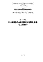 Eseja 'Ģimene kā vērtība', 1.