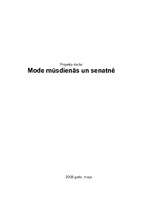 Konspekts 'Mode mūsdienās un senatnē', 1.