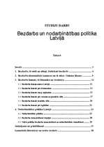 Referāts 'Bezdarbs un nodarbinātības politika Latvijā', 1.