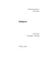 Referāts 'Valdījums', 1.