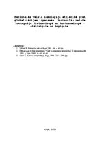 Eseja 'Nacionālās valsts ideoloģija attiecībā pret globalizācijas izpausmēm. Nacionālās', 1.