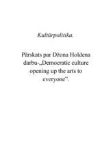 Konspekts 'Demokrātiskā kultūra', 1.