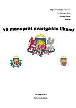 Referāts 'Desmit, manuprāt, svarīgākie likumi', 1.