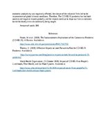 Eseja 'Coronavirus and Its Effects on the Society and Economy', 4.