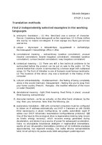 Konspekts 'Translation methods', 1.