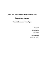 Referāts 'How the Stock Market Influences the German Economy', 1.