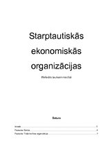 Referāts 'Starptautiskās ekonomiskās organizācijas', 1.