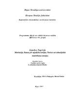 Konspekts 'Motivācija. Satura jeb vajadzību teorijas. Norises un stimulējošās motivēšanas t', 1.