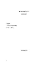 Referāts 'Reiki - referāts un prezentācija', 2.