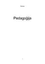 Referāts 'Pedagoģija', 1.