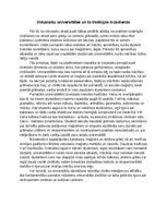Eseja 'Viduslaiku universitātes un to tradīcijas mūsdienās', 1.